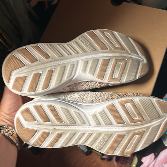Rose gold fade tech loom sneakers